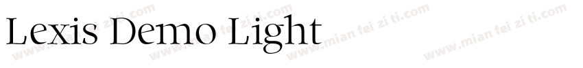 Lexis Demo Light字体转换